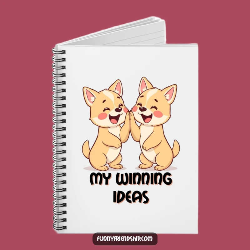 Funny High Five Dogs Notebook: Jot Down Ideas with Joy Gift