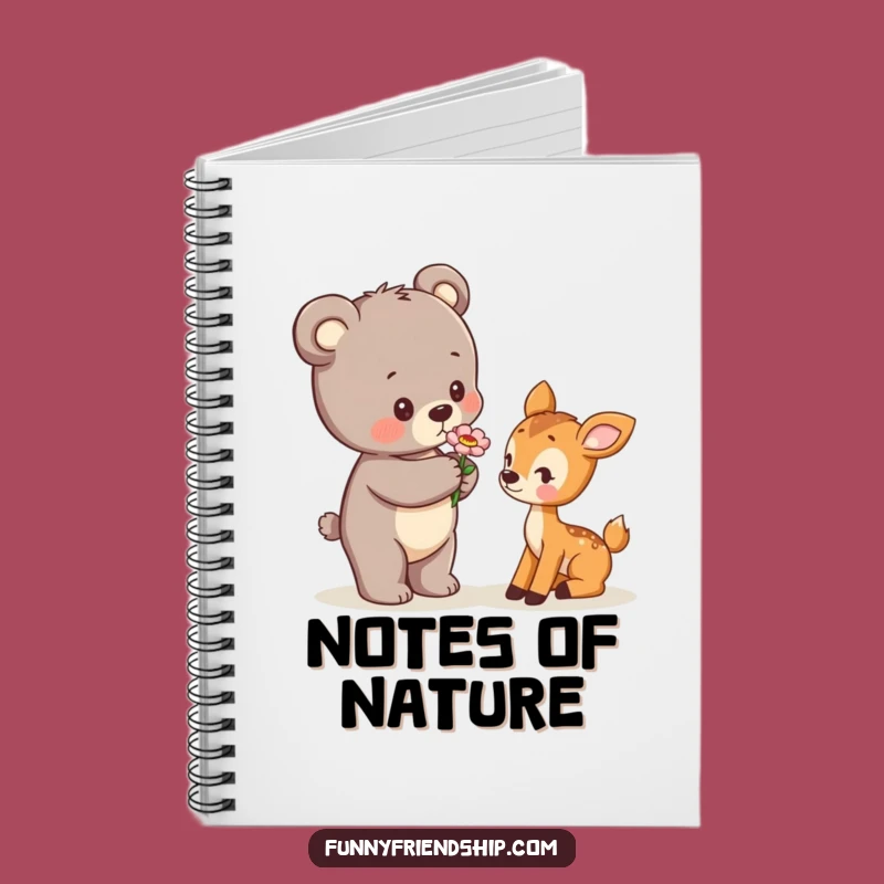 Funny Bear Cub & Deer Notebook: Cute Creative Journal Gift