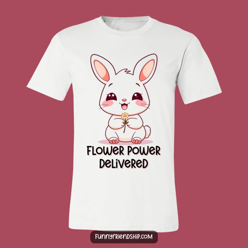Funny Bunny Flower T-Shirt: Spread Smiles with Adorable Springtime Style
