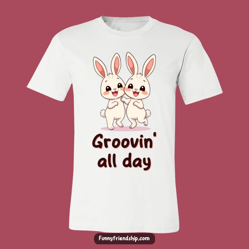 Funny Bunny Dance T-Shirt - Cute Dancing Bunnies Tee for Fun Lovers