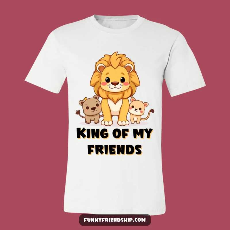 Funny Lion Protector T-Shirt: Brave Guard Friend Tee, Ideal Funny Gift