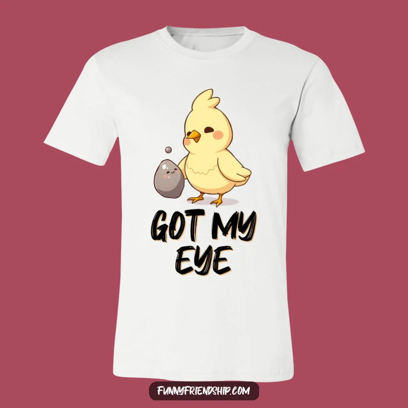 Funny Bird Pebble Gift T-Shirt - Cute Avian Friendship Tee