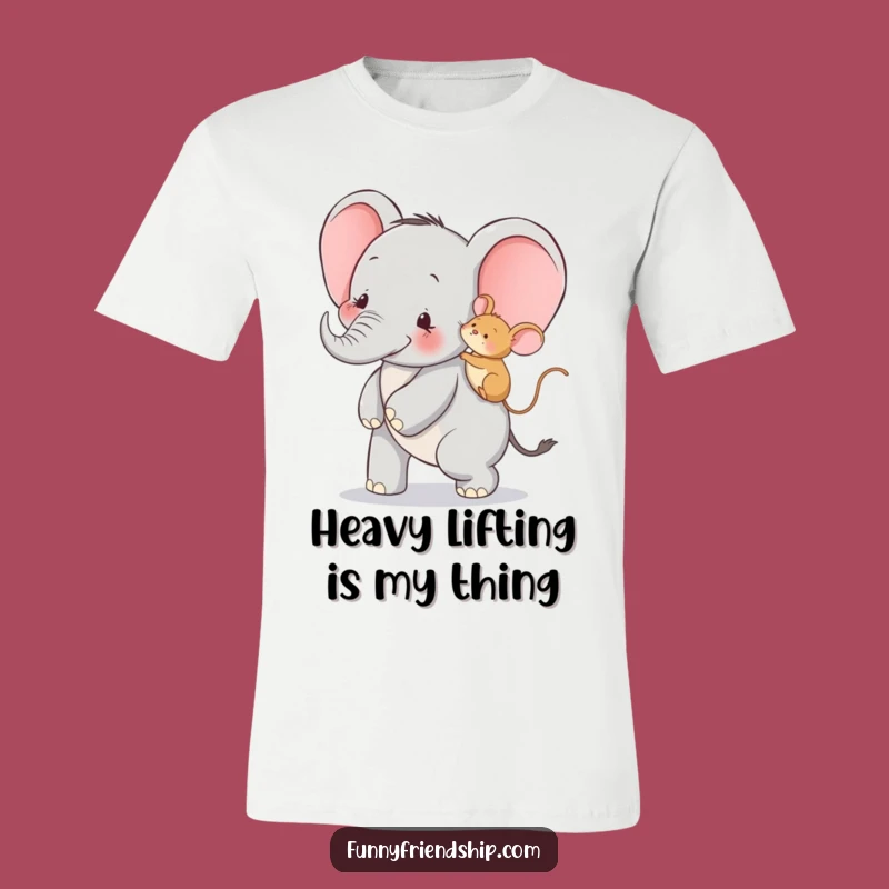 Funny Elephant and Mouse Piggyback T-Shirt: Wear Your Heart and Humor Out Loud