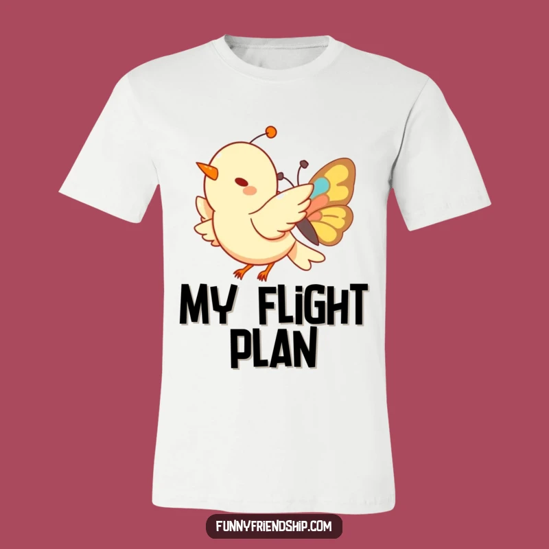 Funny Bird & Butterfly T-Shirt: Joyful Flight Together, Ultimate Funny Gift for Any Occasion