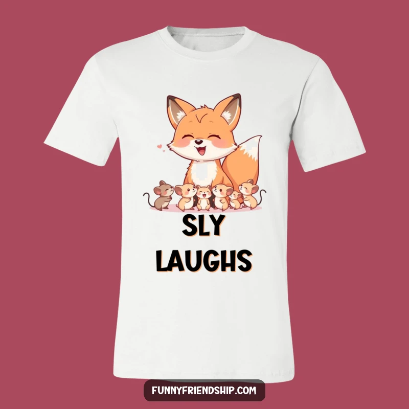 Funny Fox & Mice Laugh T-Shirt - Wear Your Unlikely Friendships!