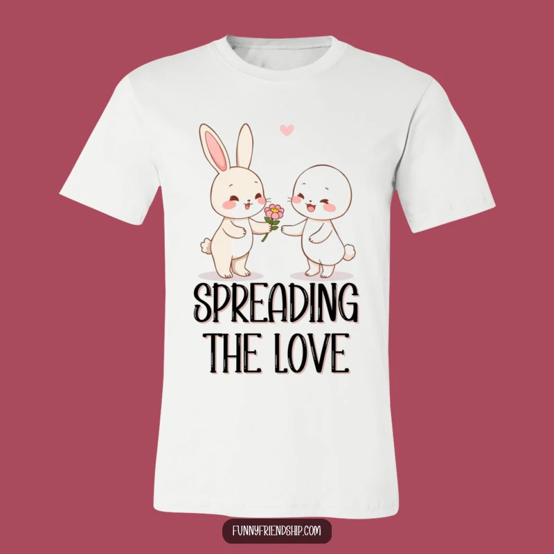 Funny Rabbit Flower T-Shirt: Cute & Gentle Tee for Sweet Personalities