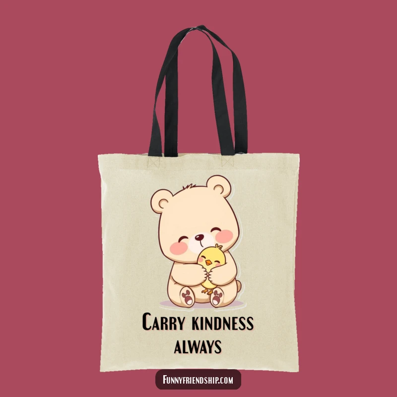 Funny Bear Hug Tote Bag: Carry Comfort - Perfect Gift