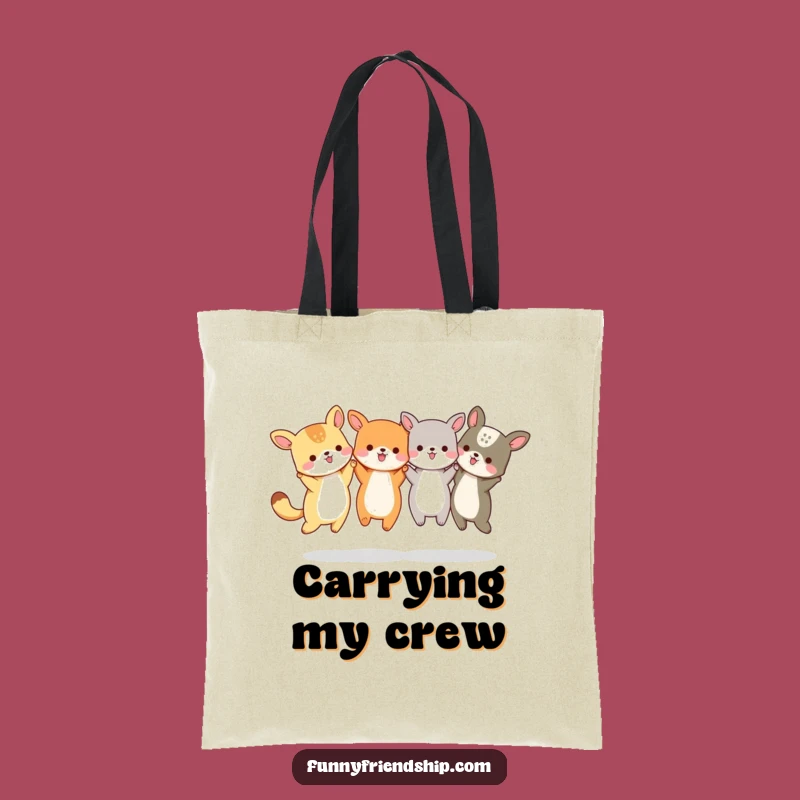 Funny Animal Friends Jumping Tote Bag - Carry Your Joy Anywhere