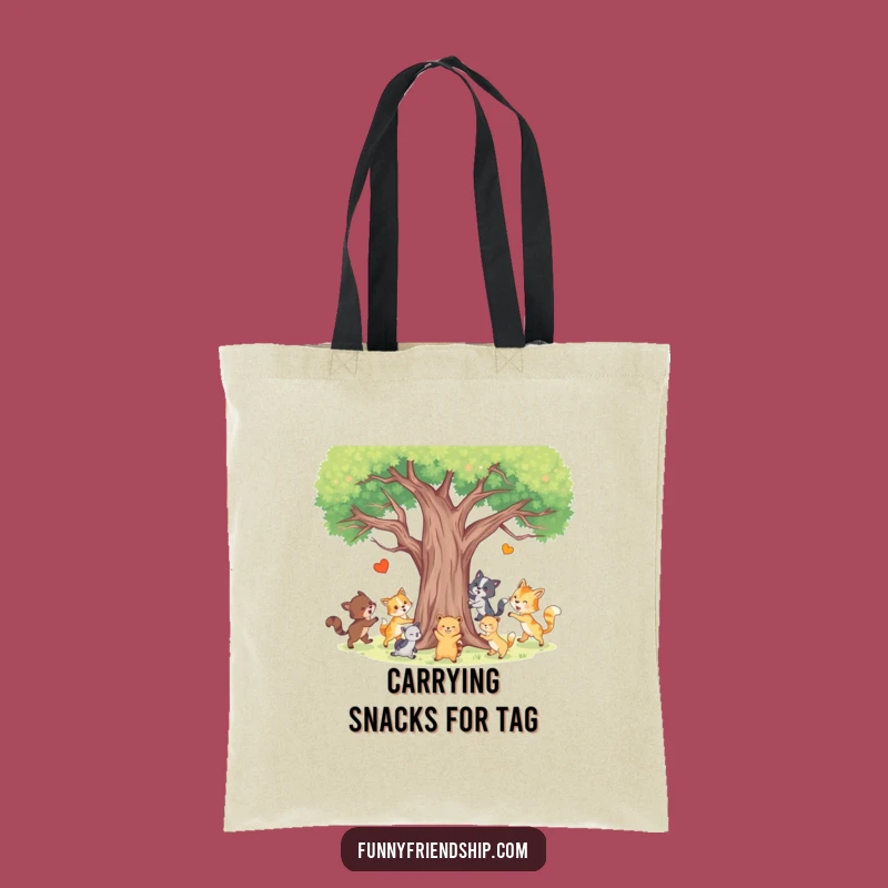 Funny Animal Tag Tote Bag - Playful Forest Accessory - Perfect Humorous Gift