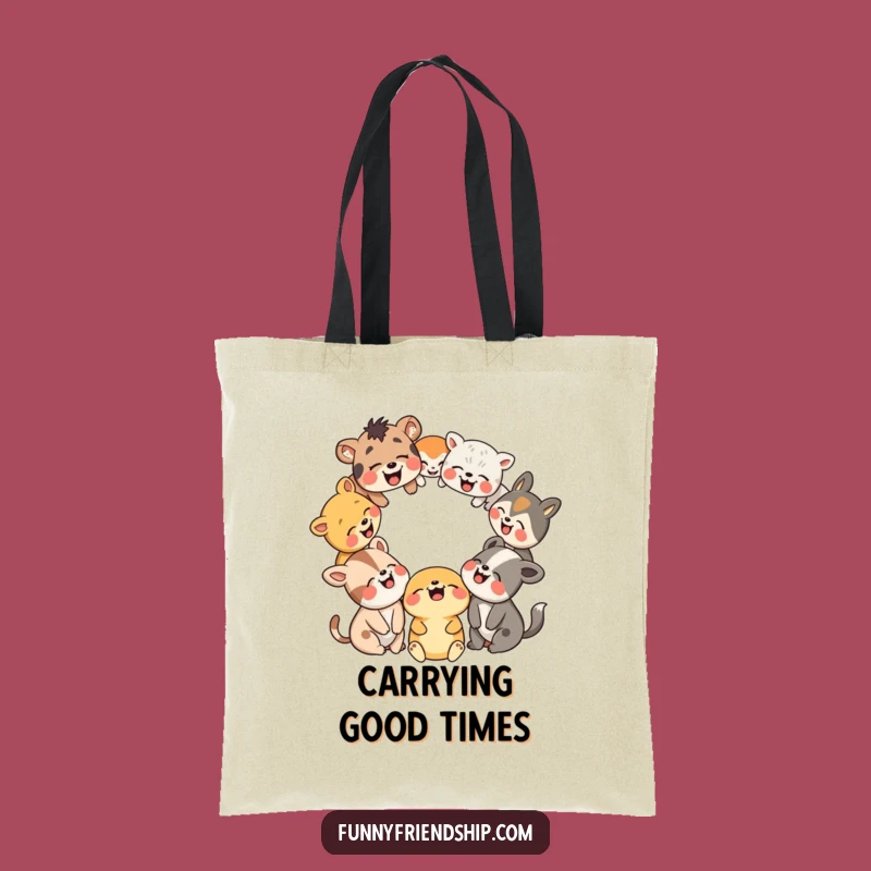 Funny Animal Laugh Tote Bag: Carry Your Humor in Style - Perfect Gift