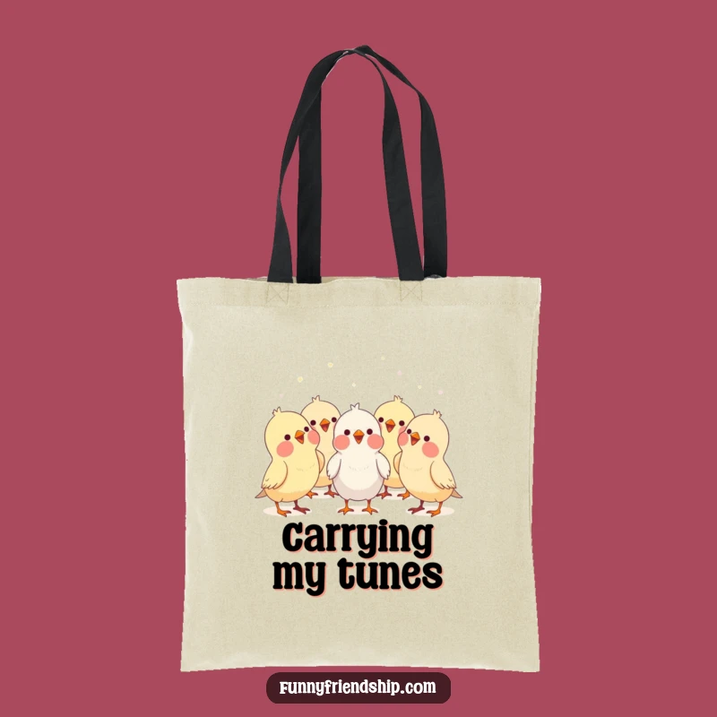 Funny Bird Choir Tote Bag: Carry Your Tunes & Essentials