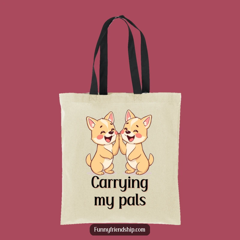 Funny High Five Dogs Tote Bag: Carry Your Cheers in Style Gift