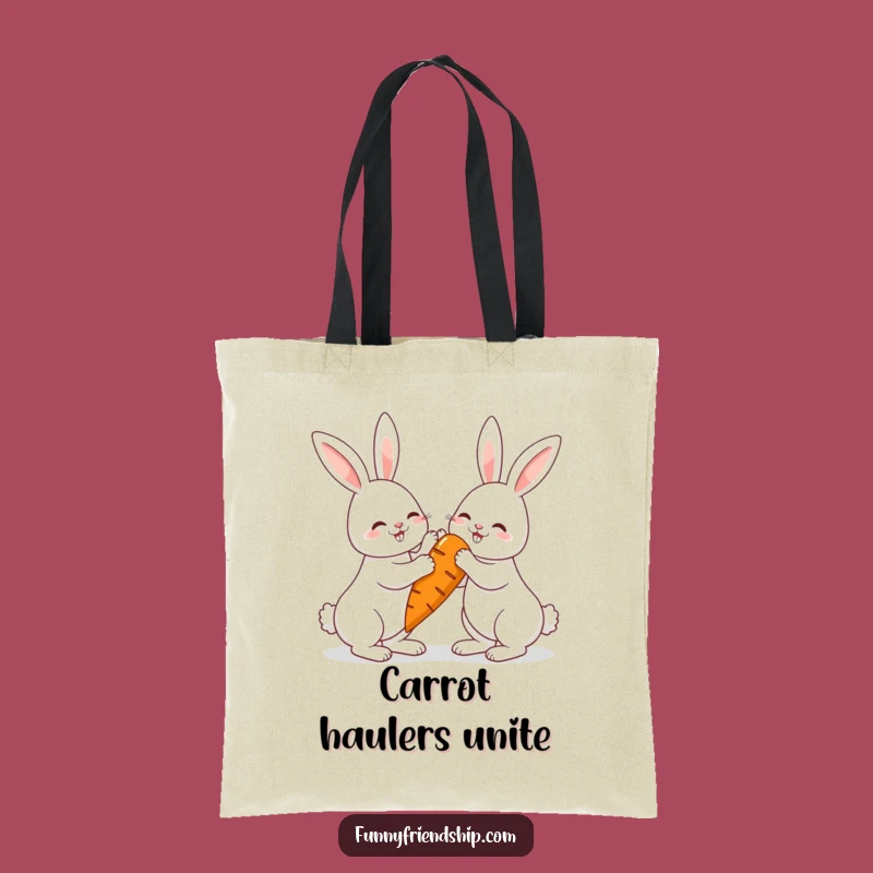 Funny Rabbit Carrot Tote Bag: Carry Your Friendship and Snacks!