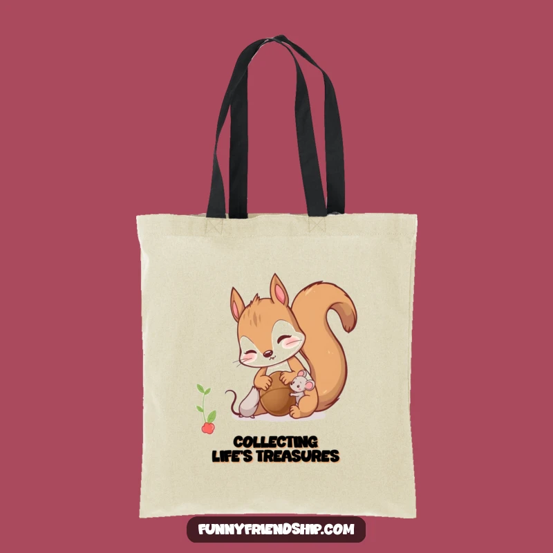 Funny Squirrel and Mouse Tote Bag: Carry Your Essentials with Generous Charm